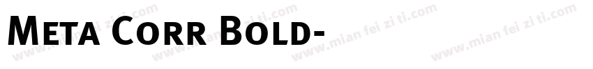 Meta Corr Bold字体转换